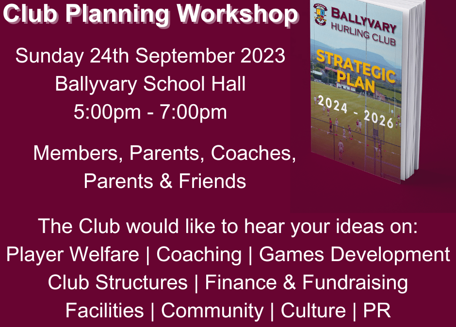 Club Strategic Planning Workshop – 24.09.2023